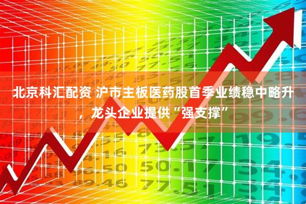 北京科汇配资 沪市主板医药股首季业绩稳中略升，龙头企业提供“强支撑”